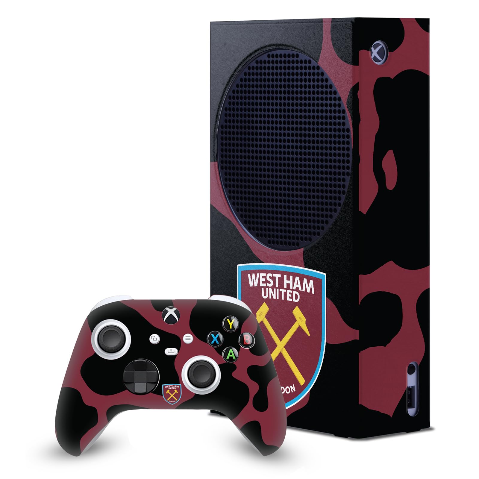 Official West Ham United FC Cow Art Gaming Console Wrap & Skin for Xbox Series S Controller - Compatible with Xbox Series S - Perfect for Gamers & Football Fans
