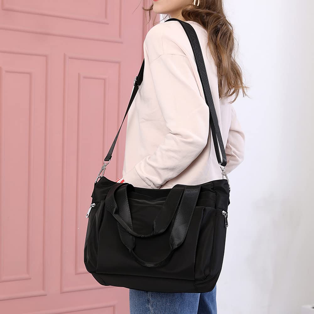 Waterproof Nylon Tote Bag for Women - Lightweight Travel & Work Shoulder Bag