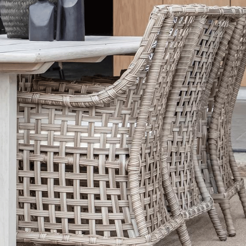 Artwood Malaga Outdoor Dining Chair - Weather-Resistant Patio Furniture for Garden, Poolside, and Backyard Dining - Comfortable & Durable Teak Wood Design