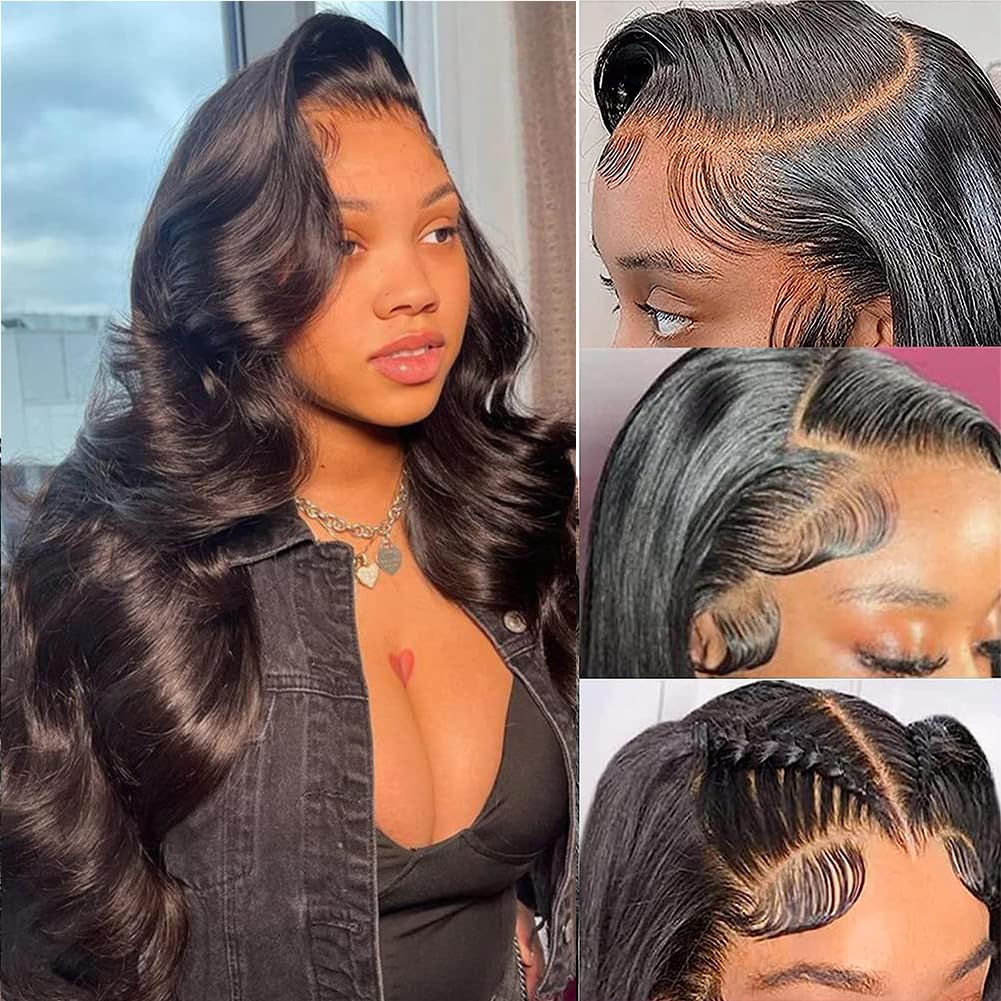 13x6 HD Lace Front Wigs Human Hair - 250% Density Pre Plucked Body Wave Glueless Wig with Baby Hair for Black Women (32 Inch) | Perfect for Daily Wear, Special Occasions & Protective Styling