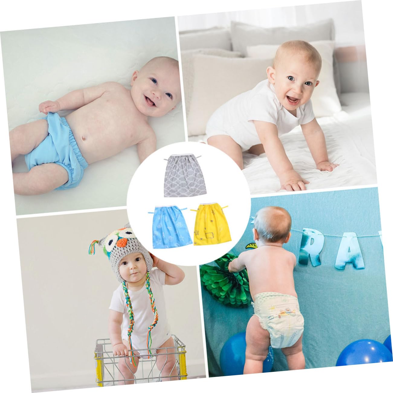 **iFundom 6-Pack Diaper Storage Bags – Reusable Wet/Dry Nappy Bags with Oxford Cloth – Perfect for Travel, Daycare & Baby Essentials Organization**