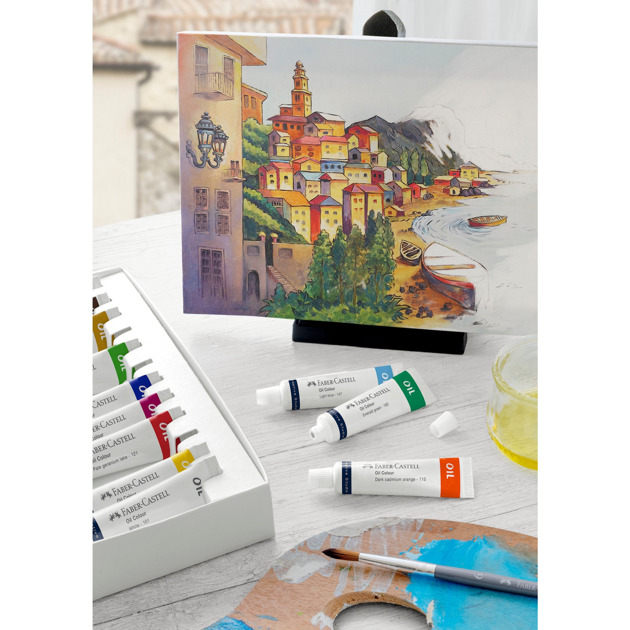 24-Piece Premium Oil Paint Set for Artists - Vibrant Colors, Smooth Blending - Ideal for Canvas Painting, Portraits & DIY Art Projects