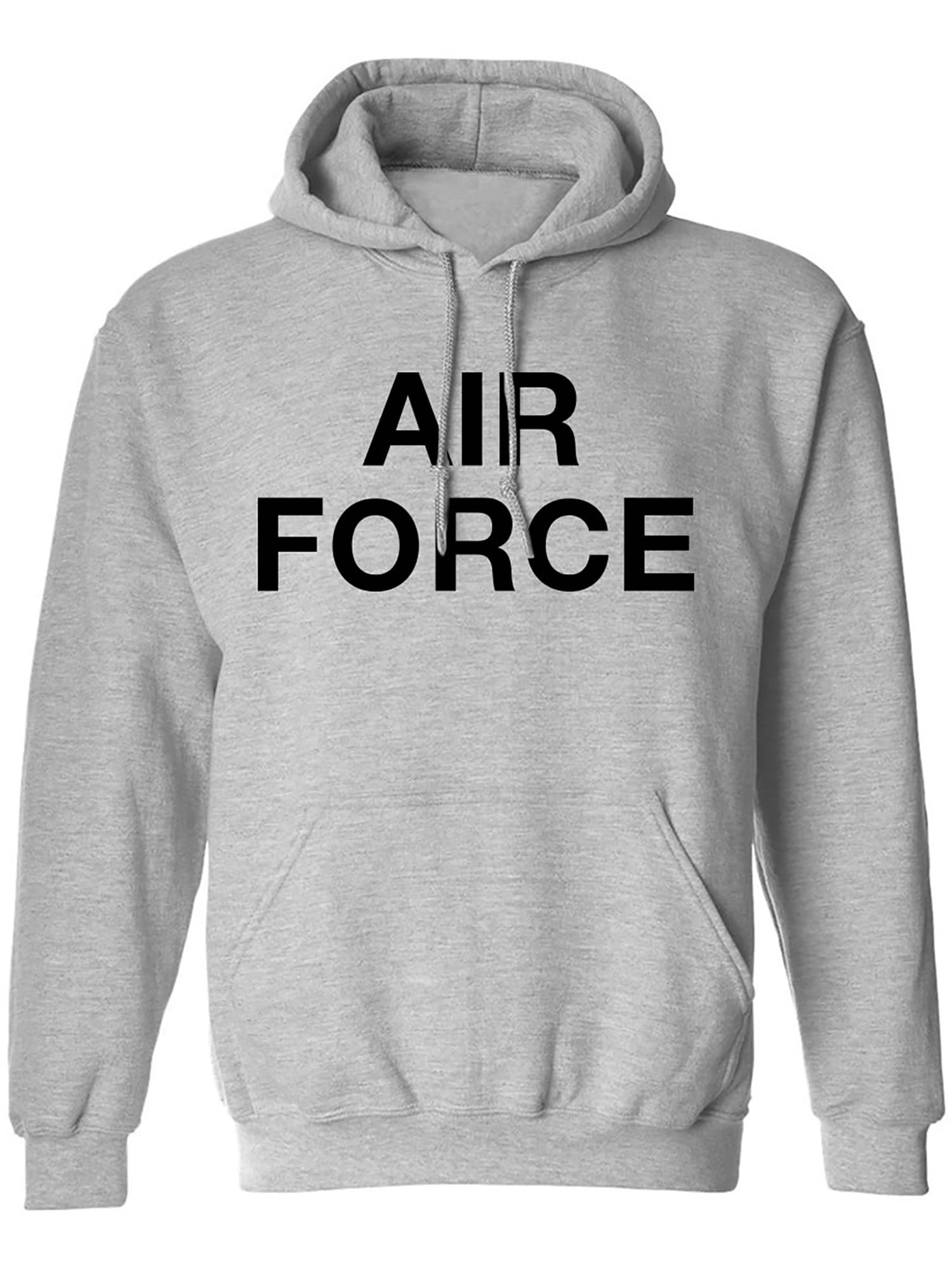 Vintage Air Force Hooded Sweatshirt for Men & Women - Gray Cotton Pullover with Front Pocket | Casual Streetwear, Athleisure, Cold Weather Comfort