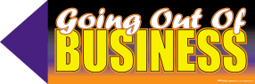 Going Out of Business Spinner Sign - 3 Pack Mix & Match for Store Closing Sales | Durable & Eye-Catching for Retail Liquidation Events