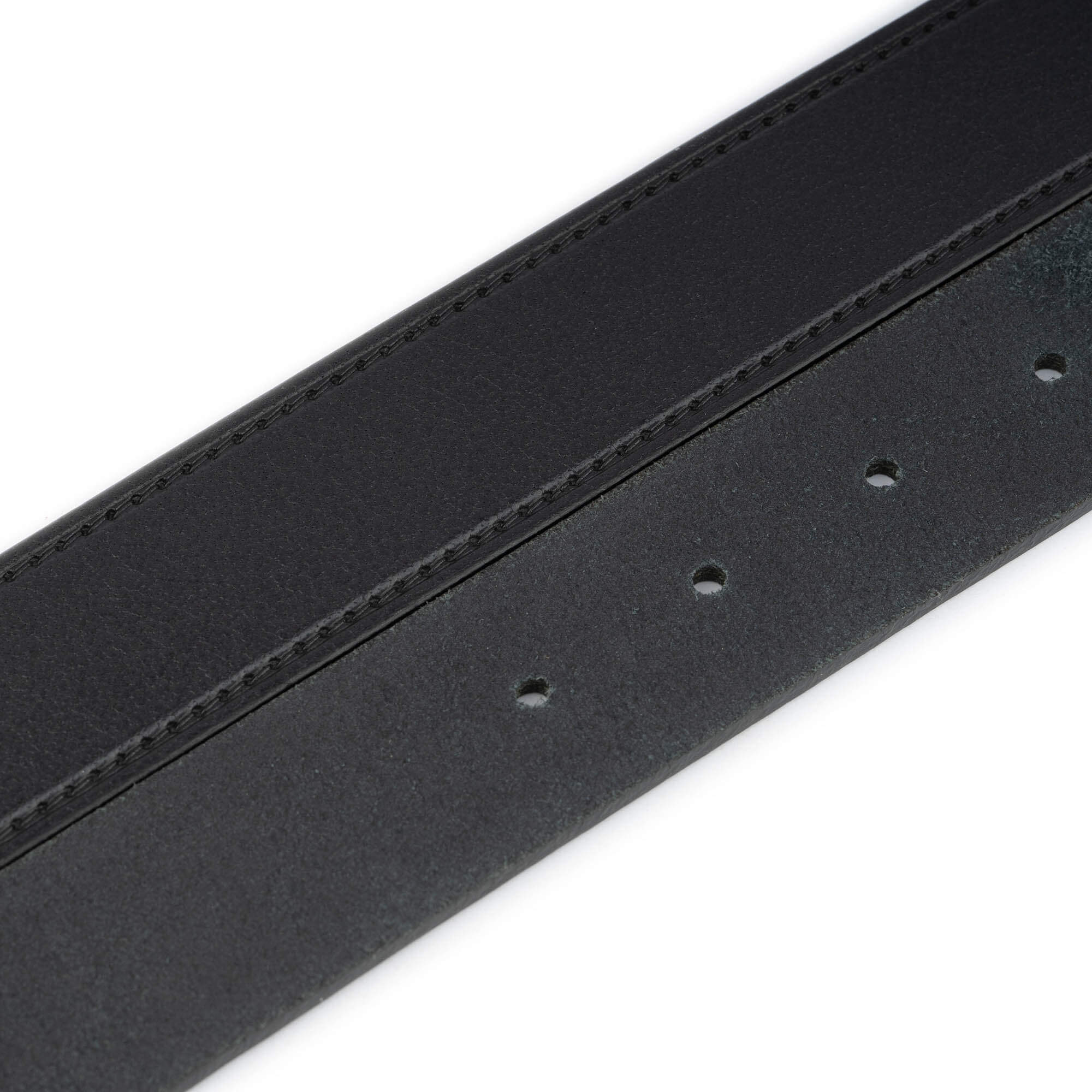 Genuine Black Calf Leather Belt Strap for Cartier Buckle - Men's Replacement Belt - Perfect for Dress Pants, Jeans & Formal Occasions