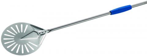Stainless Steel Perforated Pizza Peel - 12 Inch Small Pizza Shovel for Home & Commercial Use - Perfect for Baking, Serving & Removing Pizzas from Oven