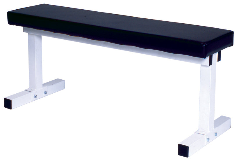 York Pro Series 101 White Flat Bench Press - Heavy Duty Adjustable Weight Bench for Home Gym & Strength Training - Perfect for Bench Press, Dumbbell Workouts & Full Body Exercises