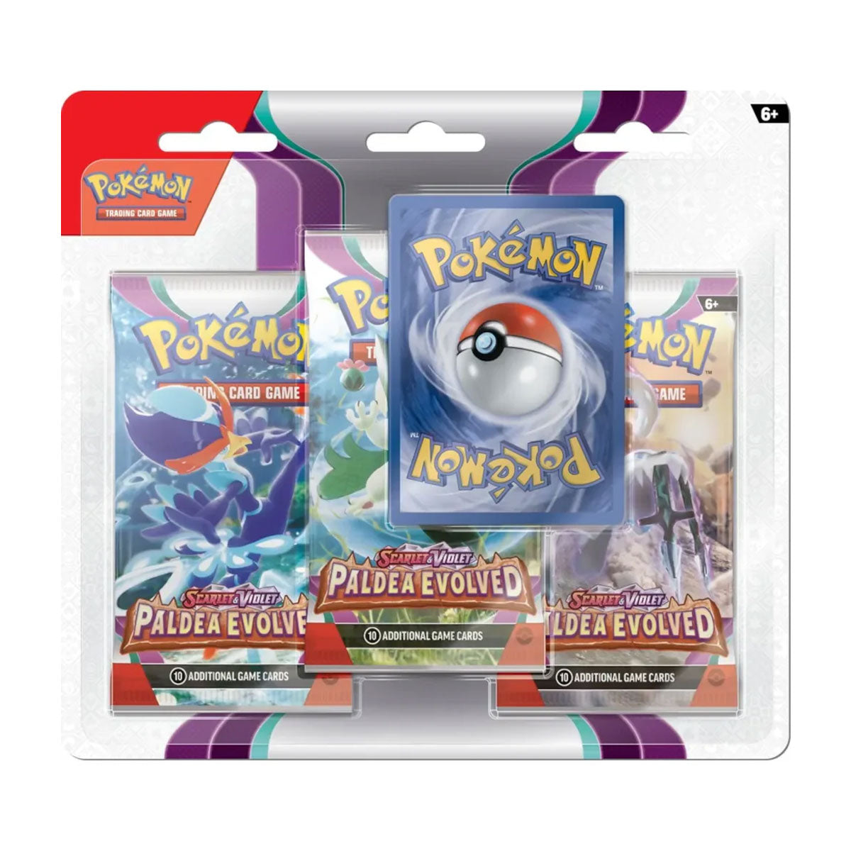 Pokémon Scarlet and Violet Paldea Evolved 3-Pack Blister Booster Set - Collectible Trading Cards for Battles, Gifts & Tournaments | Perfect for Pokémon TCG Players and Fans