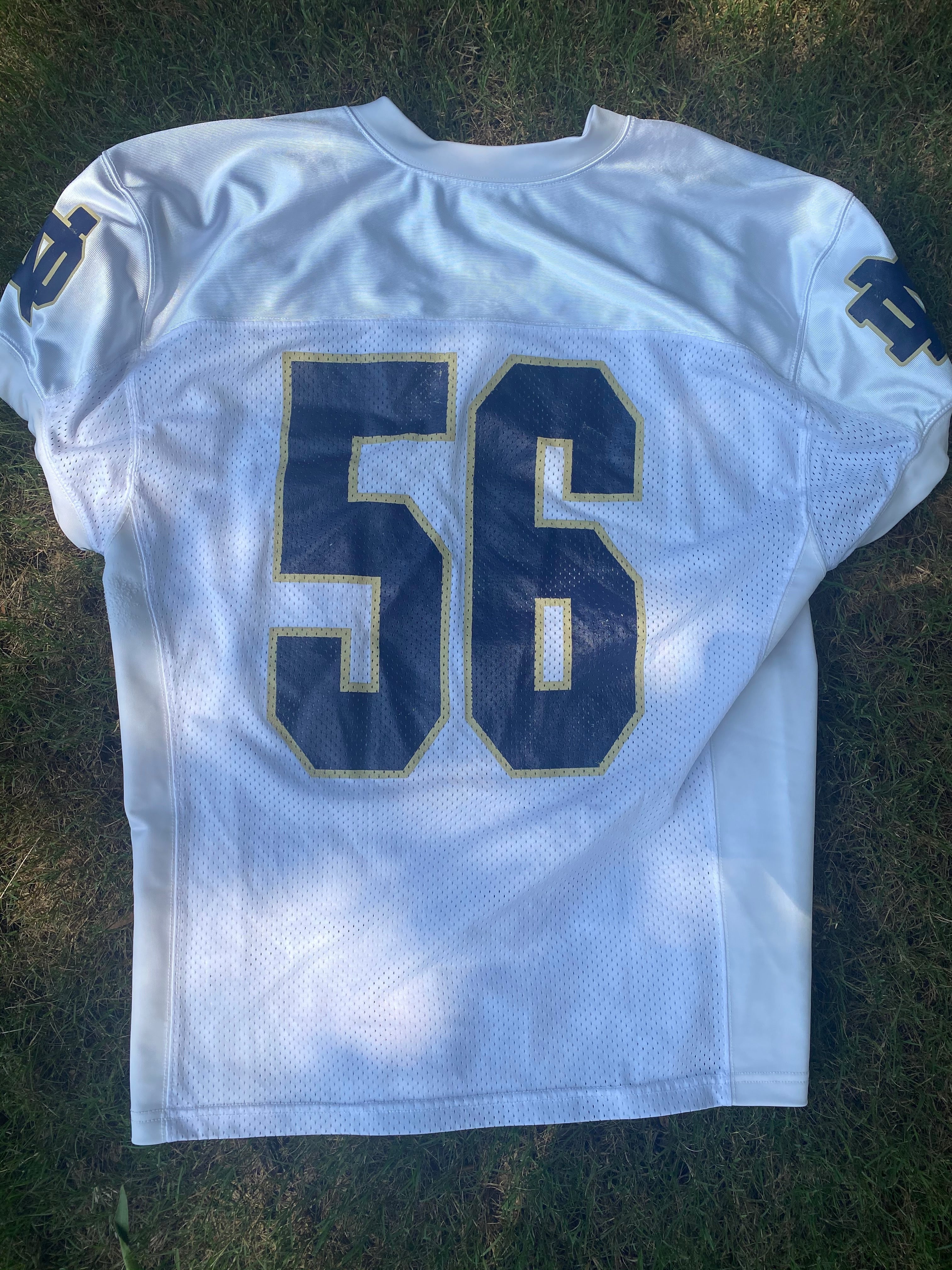 Authentic Under Armour #56 Notre Dame Football Game Jersey - Worn in 2015 Practice Sessions - Perfect for Game Day, Collectors & Sports Memorabilia Displays