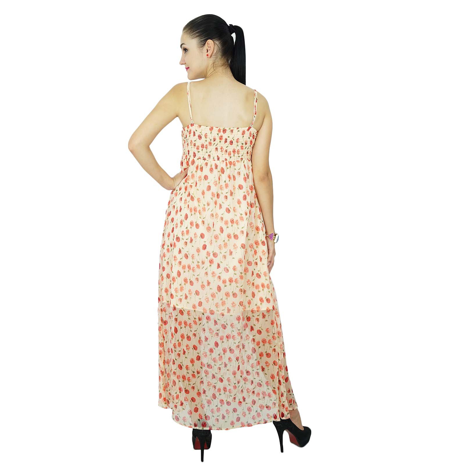 Bimba Women's Bohemian Summer Maxi Dress - Flowy Georgette Long Dress for Beach, Vacation & Casual Wear | Elegant & Chic Boho Style