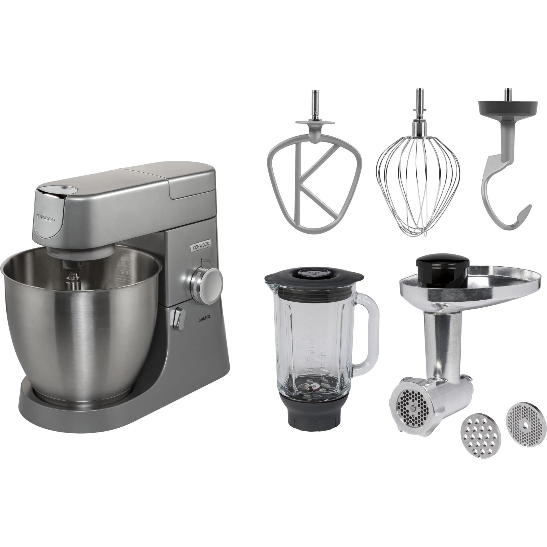 KENWOOD KVL4170S Chef XL 6.7L Stand Mixer with Metal Chopper - Silver | Professional Baking & Cooking Appliance for Home Bakers & Chefs | Perfect for Kneading Dough, Mixing Batters & Food Preparation