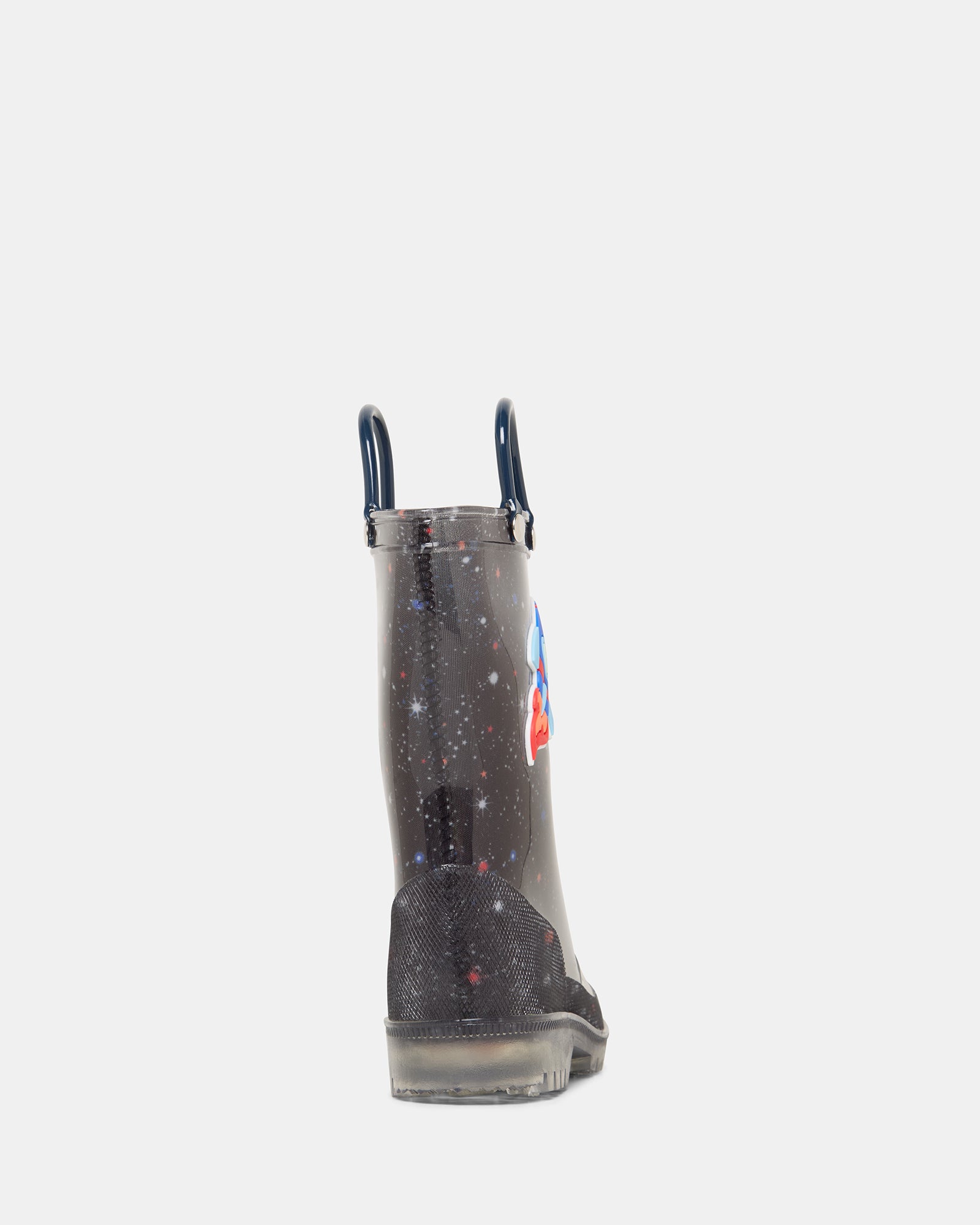 Charlie Galaxy Gumboot Black Multi - Waterproof Rain Boots for Women & Men, Fashionable Outdoor Work Boots for Gardening, Hiking, and Farm Use