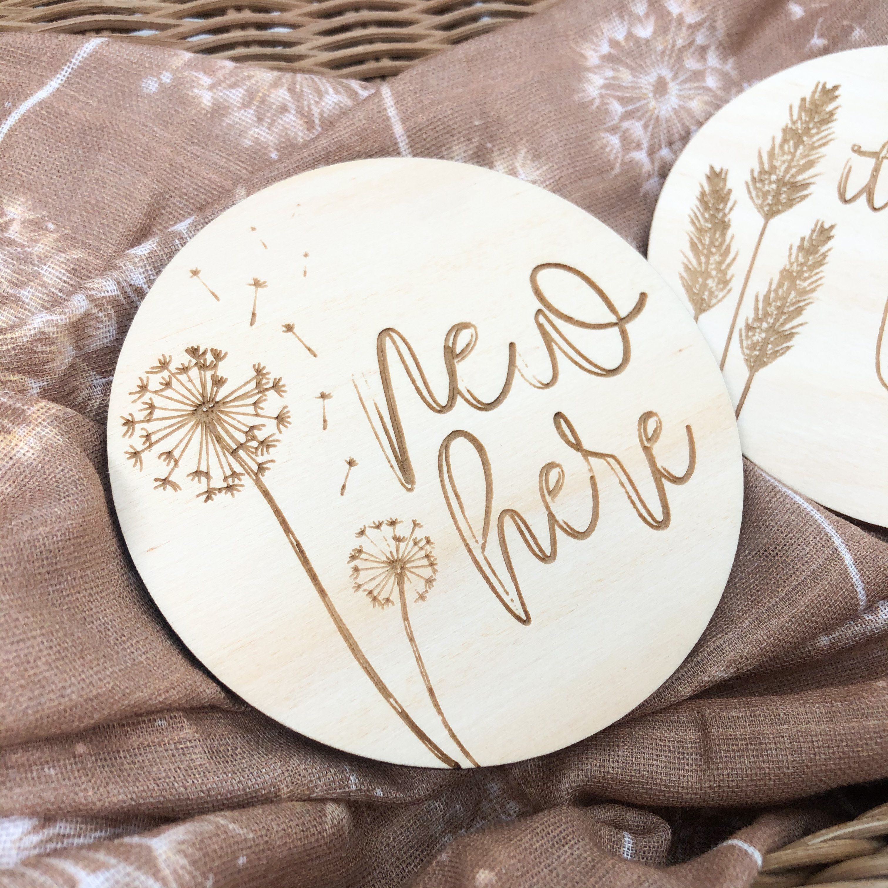 Boho Baby Milestone Plaques - Timber Wooden Announcement Signs for Newborns, First Birthday & Photo Props - Perfect for Nursery Decor, Baby Showers & Gender Reveals