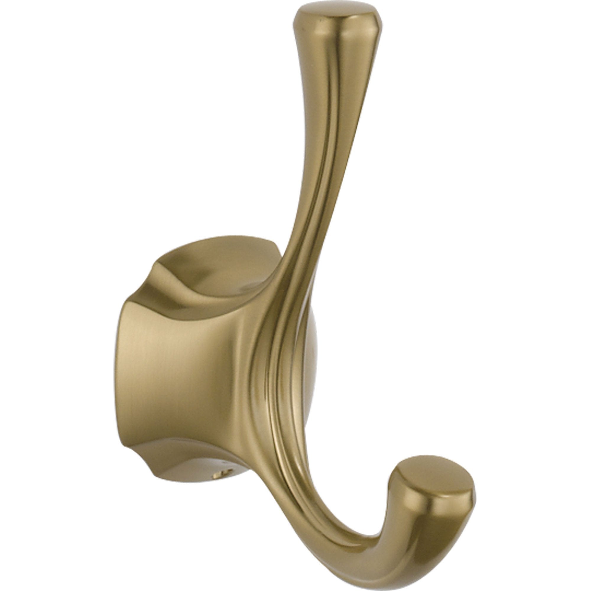Delta Addison Collection Champagne Bronze Double Robe Hook 525035 - Elegant Bathroom Wall Hook for Towels & Robes - Perfect for Spa, Master Bath & Guest Room Decor