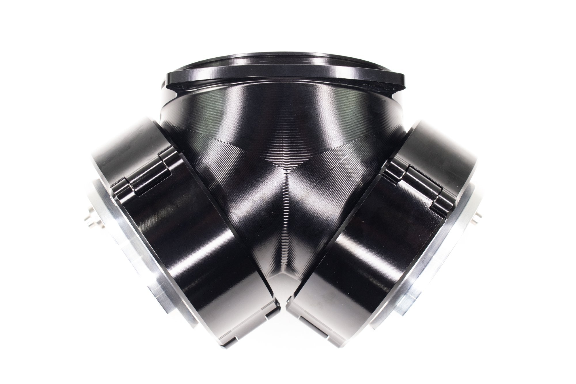ICON 102mm Billet 'Y' Connection with 3 Quick Seals - High Performance Black Aluminum Intake Pipe Fitting (Part #10-14016BLK) - Perfect for Turbocharged Engines & Performance Upgrades