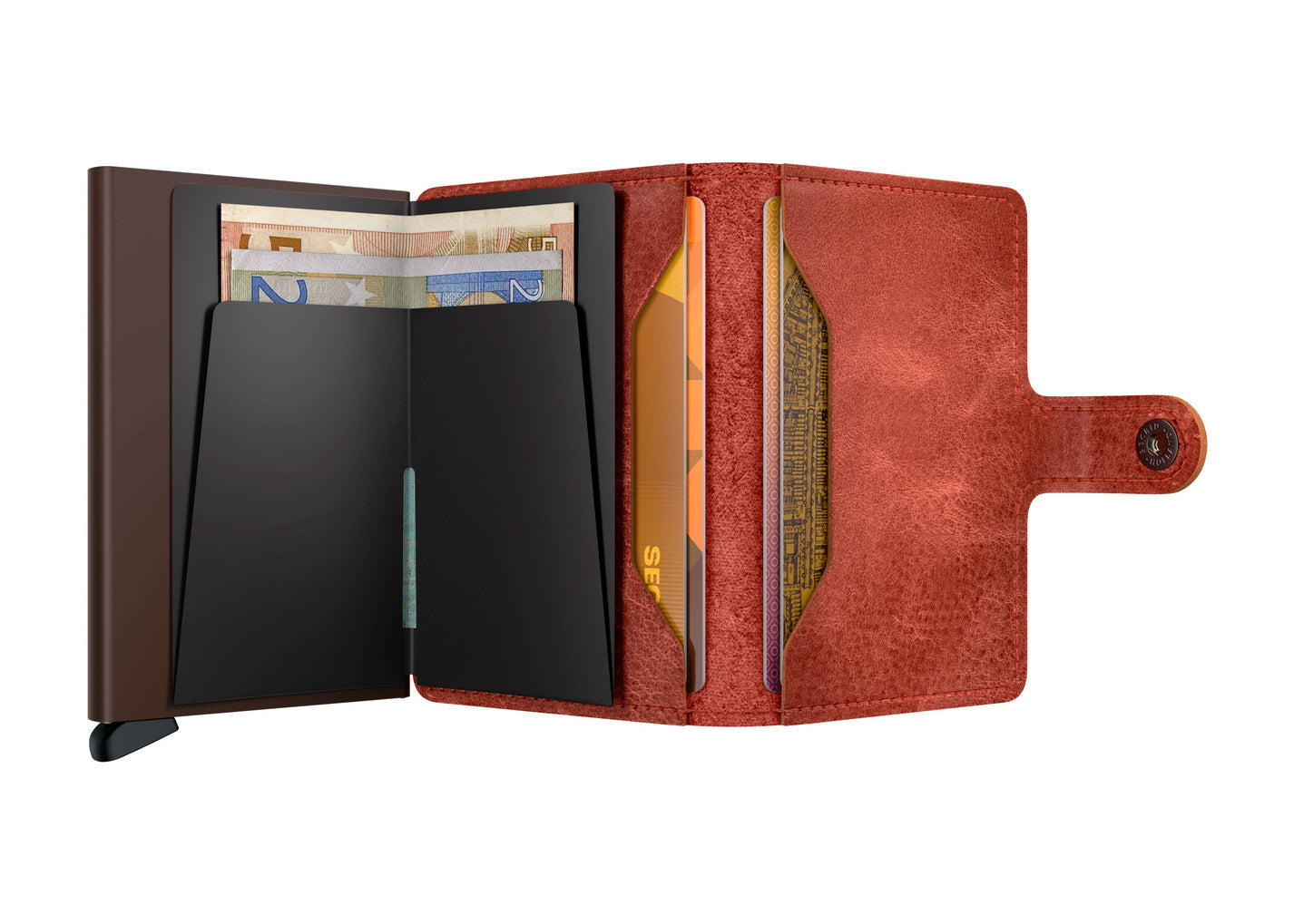 SECRID Vintage Leather Mini Wallet for Women & Men - RFID Blocking Slim Card Holder - Perfect for Travel, Business & Everyday Use
