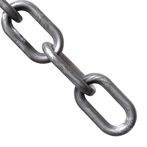 Mr. Chain Plastic Barrier Chain Reel - 1.5-Inch Link Diameter, 500-Foot Length, Silver (30008-500) - Ideal for Crowd Control, Event Safety, and Construction Site Management