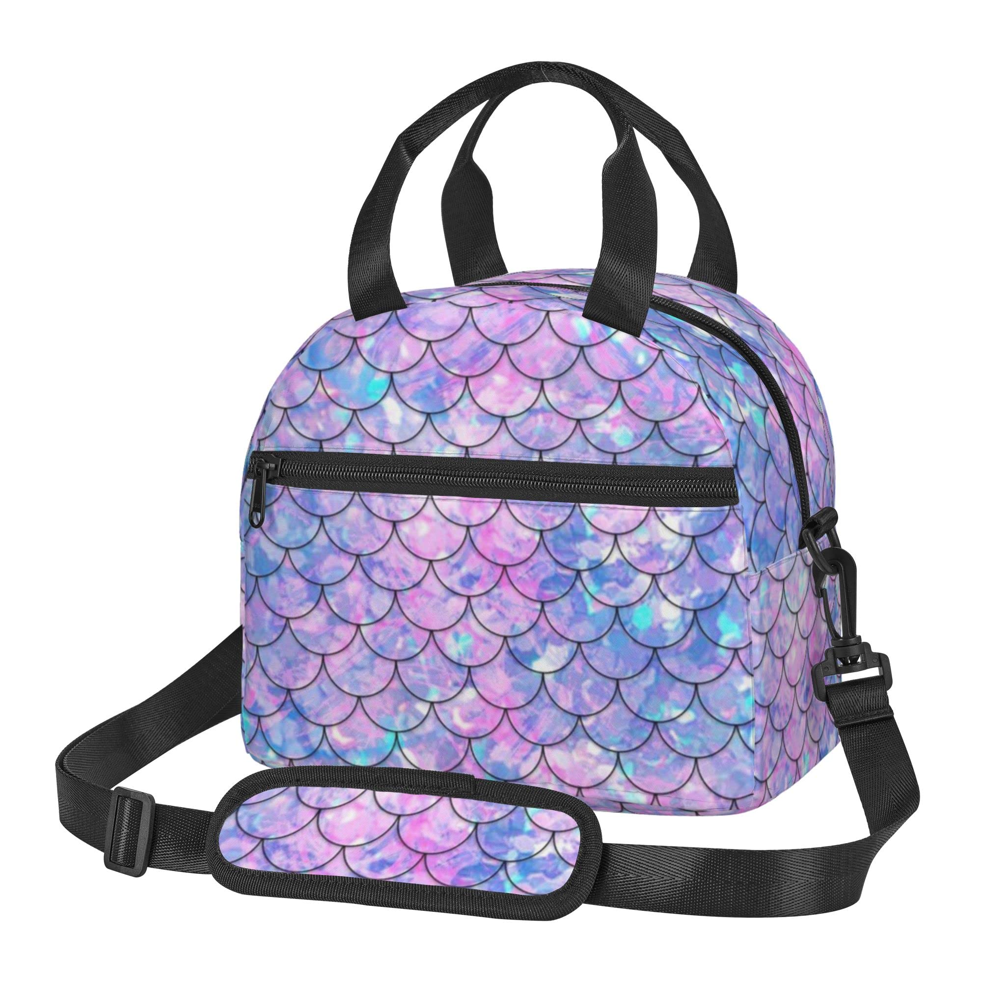 Mermaid Insulated Lunch Box for Kids - Reusable Cooler Bag with Shoulder Strap for School, Office, Picnic & Travel | BPA-Free Thermal Lunch Tote for Boys & Girls | Perfect for School Lunches, Beach Trips & Daily Commute