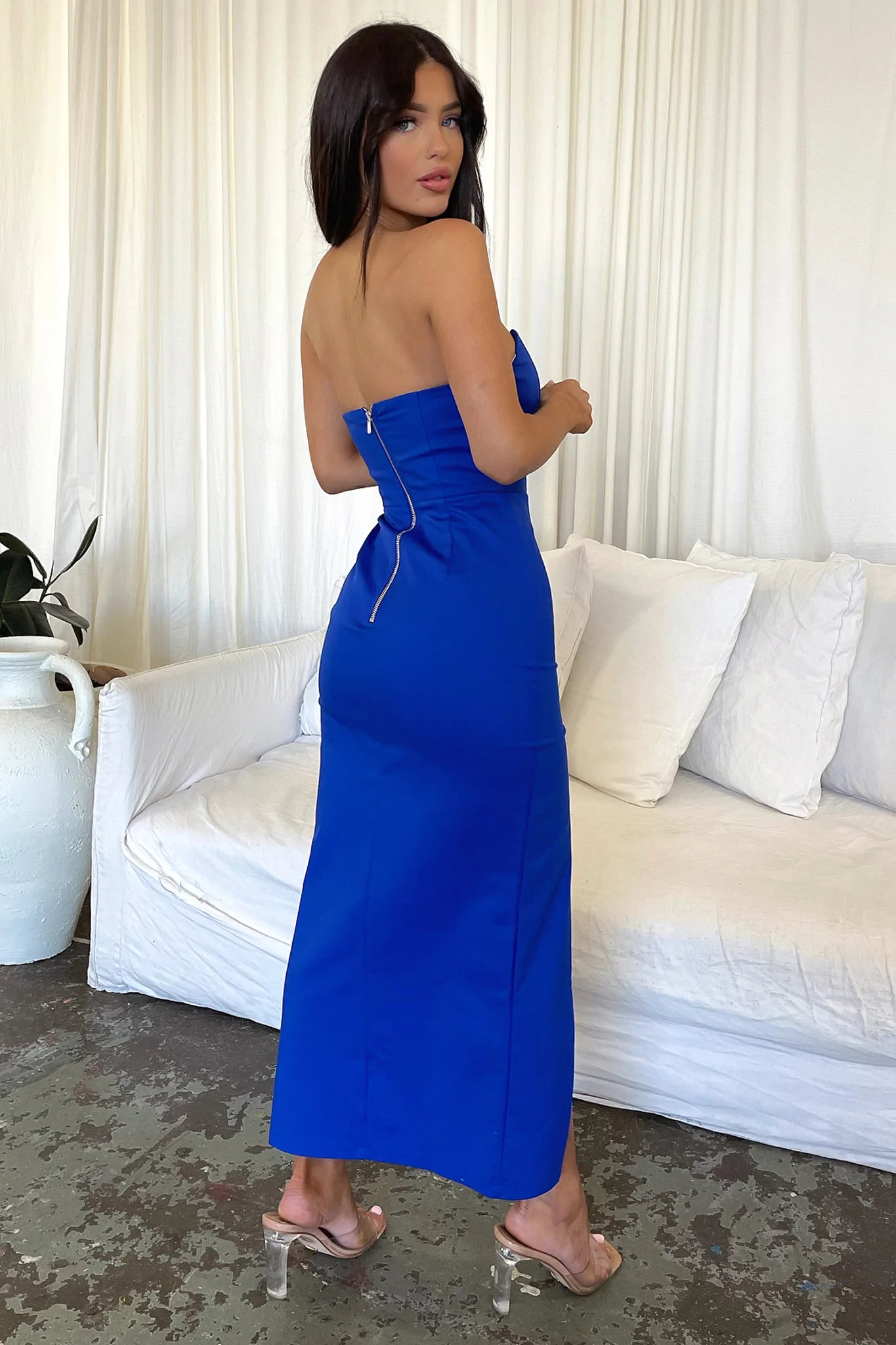 Elegant Lane Maxi Dress in Royal Blue - Flowy Long Summer Dress for Women | Perfect for Beach Vacations, Weddings & Casual Outings
