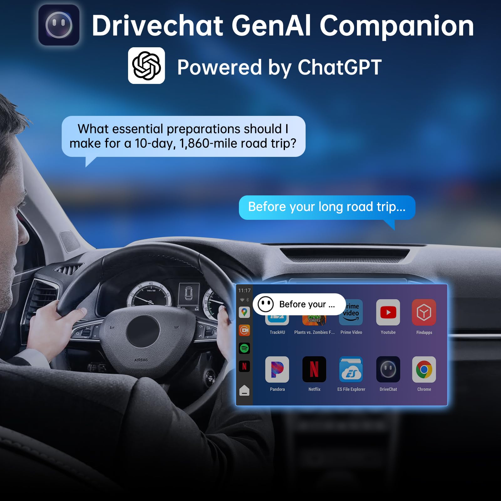 Wireless CarPlay & Android Auto Adapter - 5-in-1 Smart Car AI Box with Android 13, 4G LTE SIM Slot, 4GB RAM + 64GB Storage, 5G WiFi - Watch YouTube & Netflix on Car Screen - Perfect for Upgrading OEM Wired CarPlay in Tesla, BMW, Mercedes & More