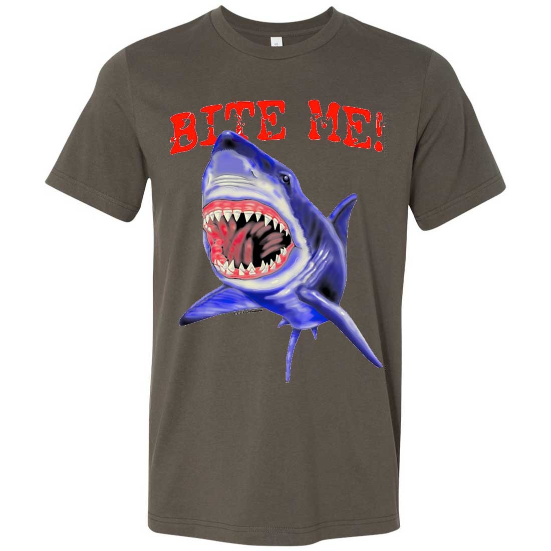 Great White Shark Graphic Men's Fitted T-Shirt - Assorted Colors | Soft Cotton Tee for Casual Wear, Street Style & Shark Week