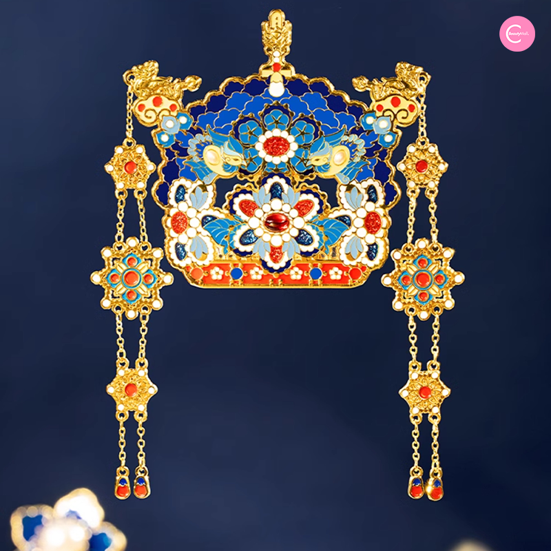 The Palace Museum Phoenix Crown Magnetic Refrigerator Decor - Chinese Cultural Fridge Magnet for Home, Office & Kitchen Organization