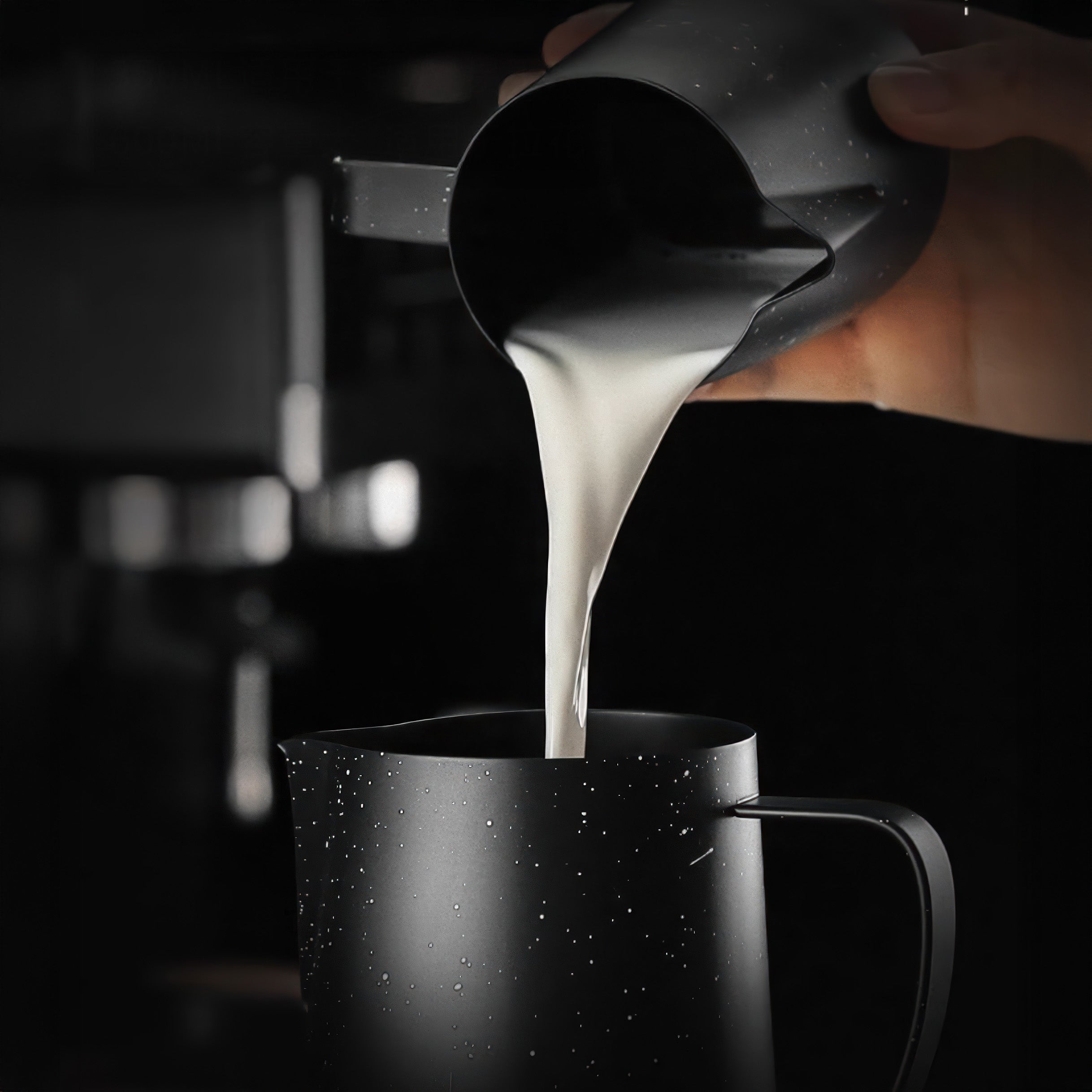 Professional Barista Milk Pitcher - Stainless Steel Latte Art Jug for Coffee Making, Perfect for Home Baristas & Coffee Shops - Ideal for Cappuccino, Latte & Espresso Drinks