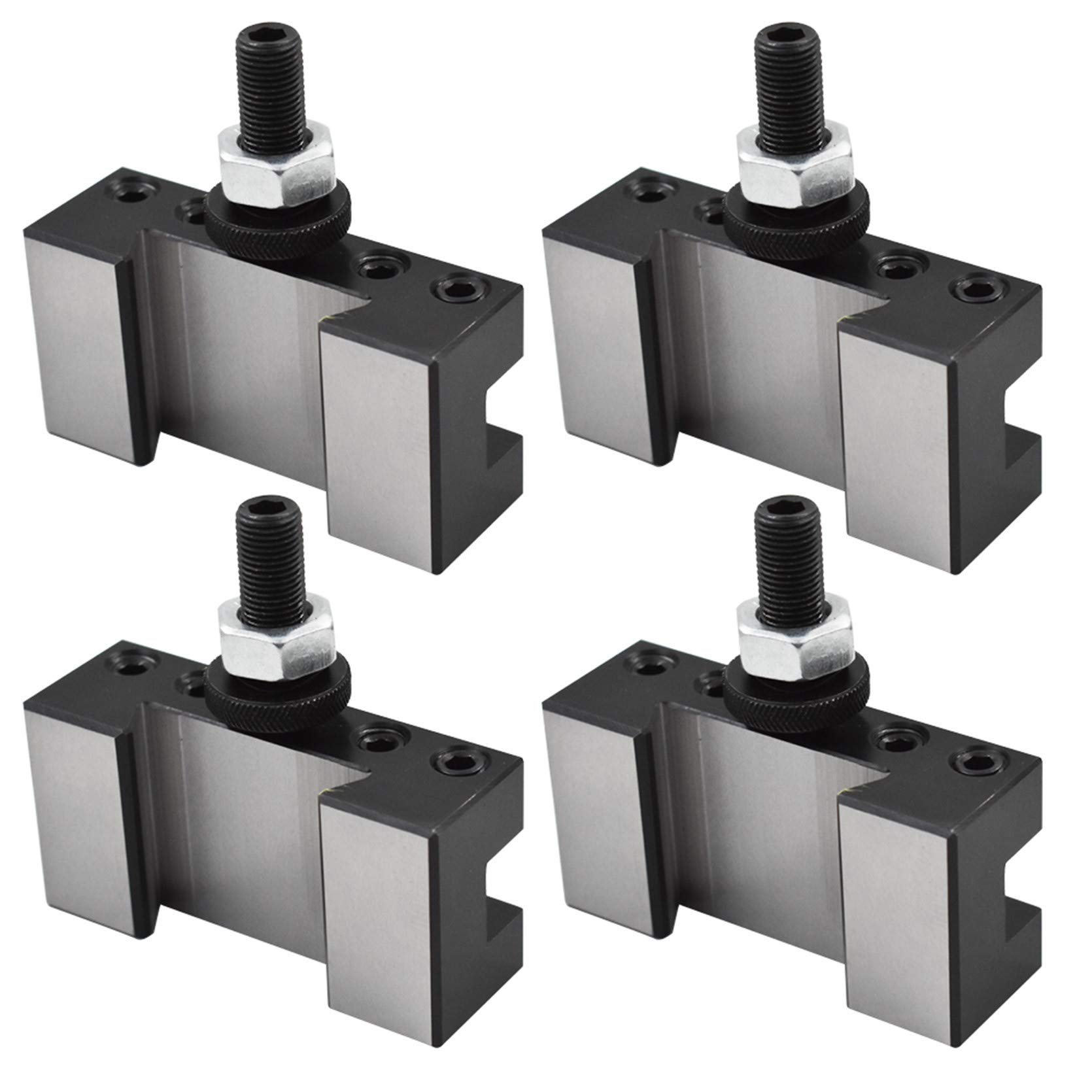 4-Pack 250-101 CNC Lathe Tool Facing Holder, Quick Change Tool Post Set for Mini Lathe & Metal Lathe - AXA Turning Tool Holder for Precision Machining, Metalworking & DIY Projects