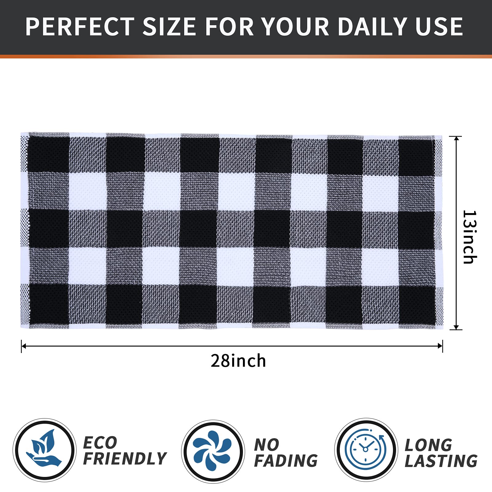 Premium 100% Cotton Waffle Weave Kitchen Towels - 13