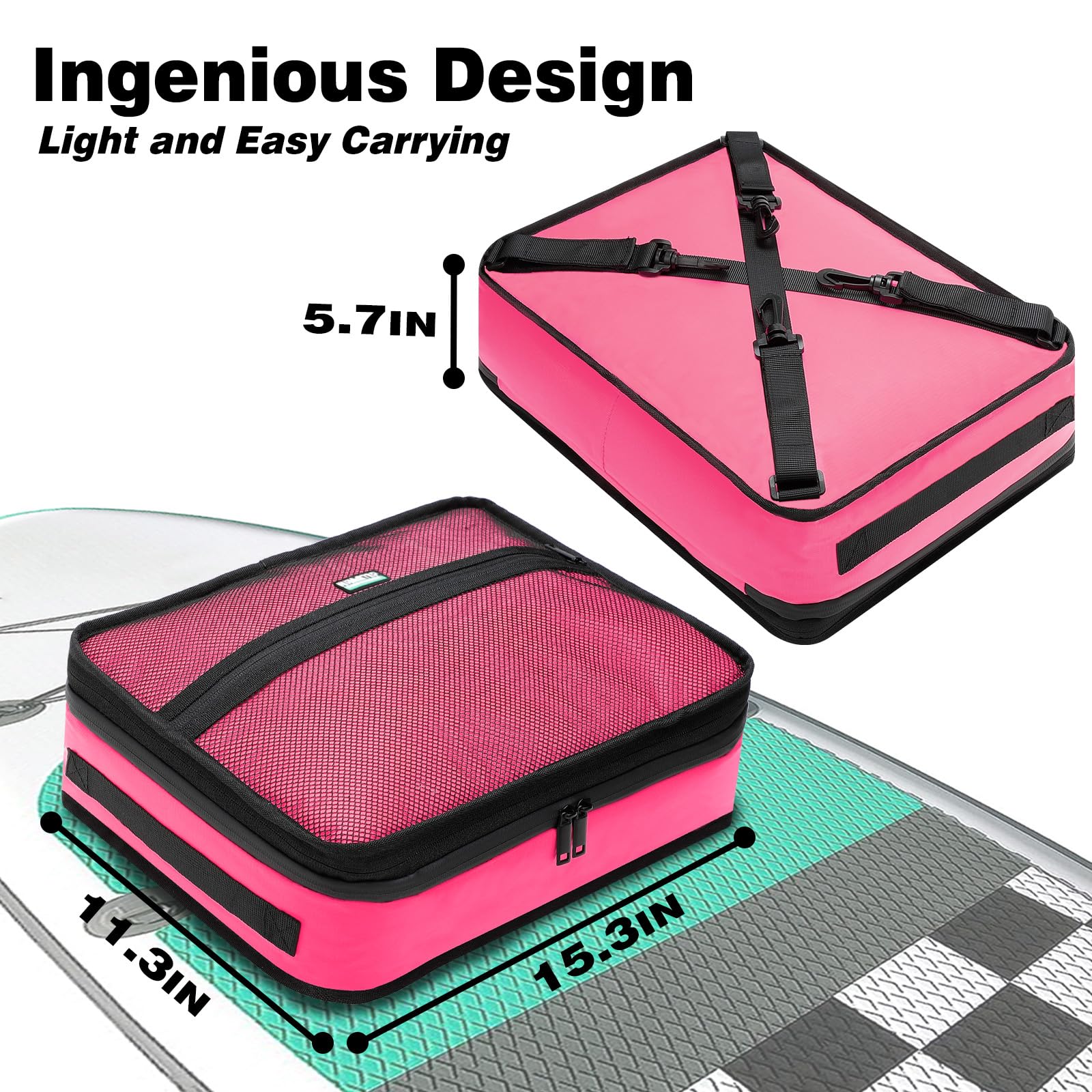 **Premium Waterproof SUP Cooler Bag - Insulated Leakproof Paddle Board Accessory Holds 10 Cans - Perfect for Kayaking, Surfing & Beach Outings**