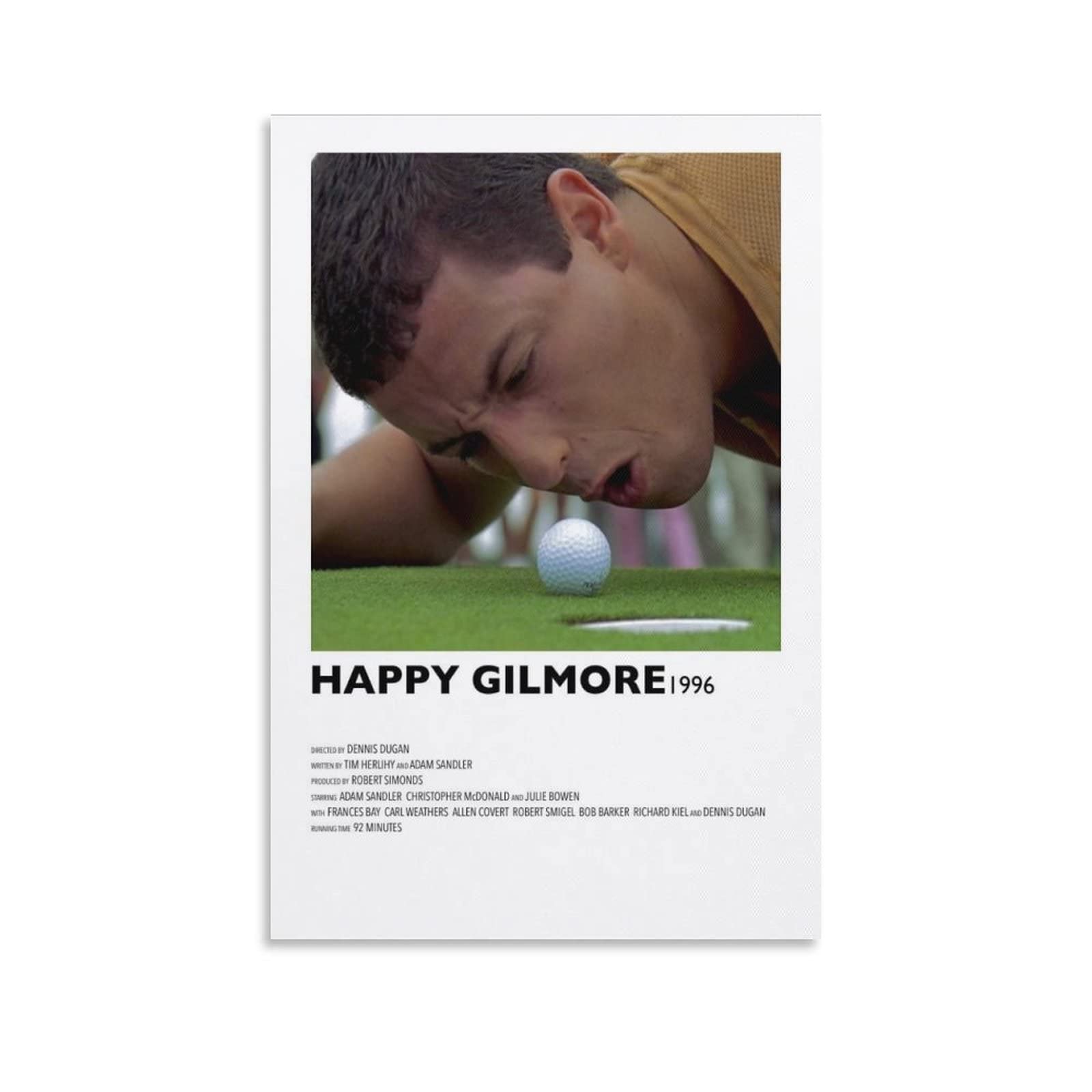 Vintage Happy Gilmore Movie Poster - Storm Canvas Art Print for Bedroom, Office & Sports Fan Decor - Perfect Gift for Golf & Adam Sandler Fans