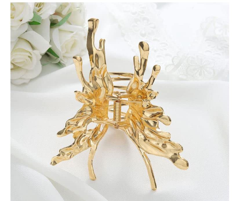 Savita Collection Silver Metal Butterfly Hair Claw Clips - Non-Slip Jaw Hair Clamps for Women, Perfect for Thin to Thick Hair Styling (Pack of 1) - Strong Hair Accessories for Everyday Wear, Parties & Special Occasions