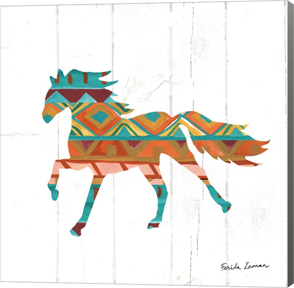 Southwestern Vibes IV by Farida Zaman - 20x20 Inch Canvas Wall Art with Gray Sides, Museum Wrapped - Perfect for Living Room, Bedroom & Office Decor