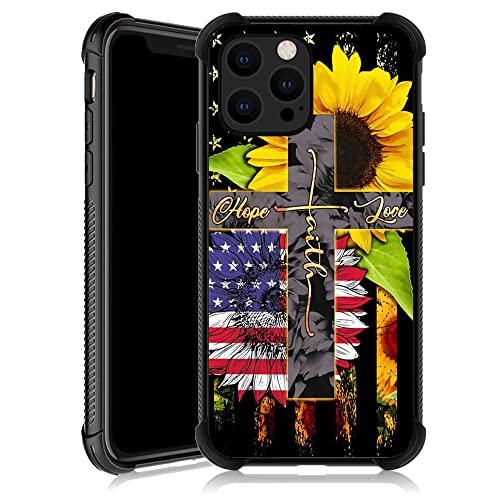 Faith Sunflower USA Flag