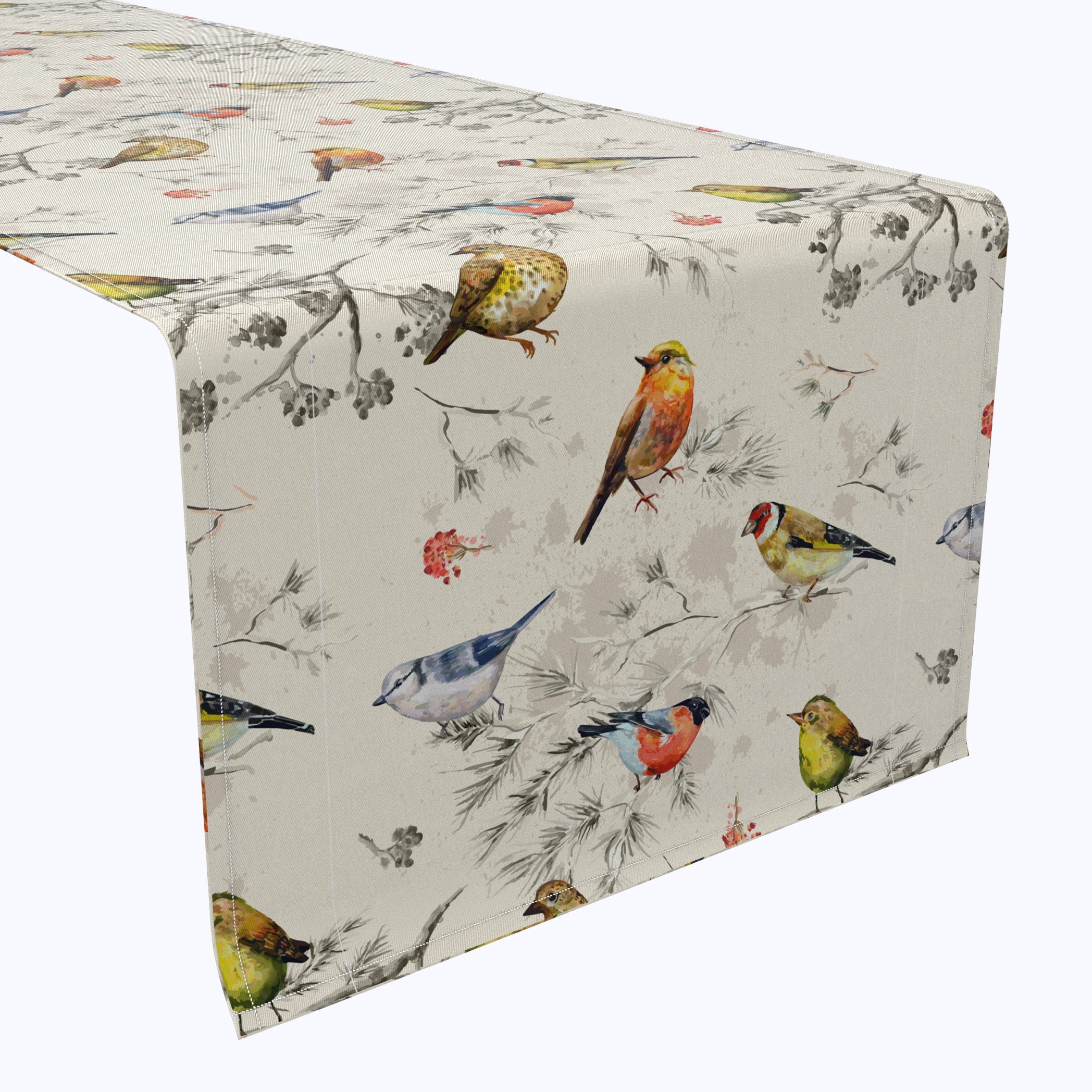 Elegant Bird Watch Table Runner for Dining Room Decor - Perfect for Thanksgiving, Christmas, and Wedding Decorations