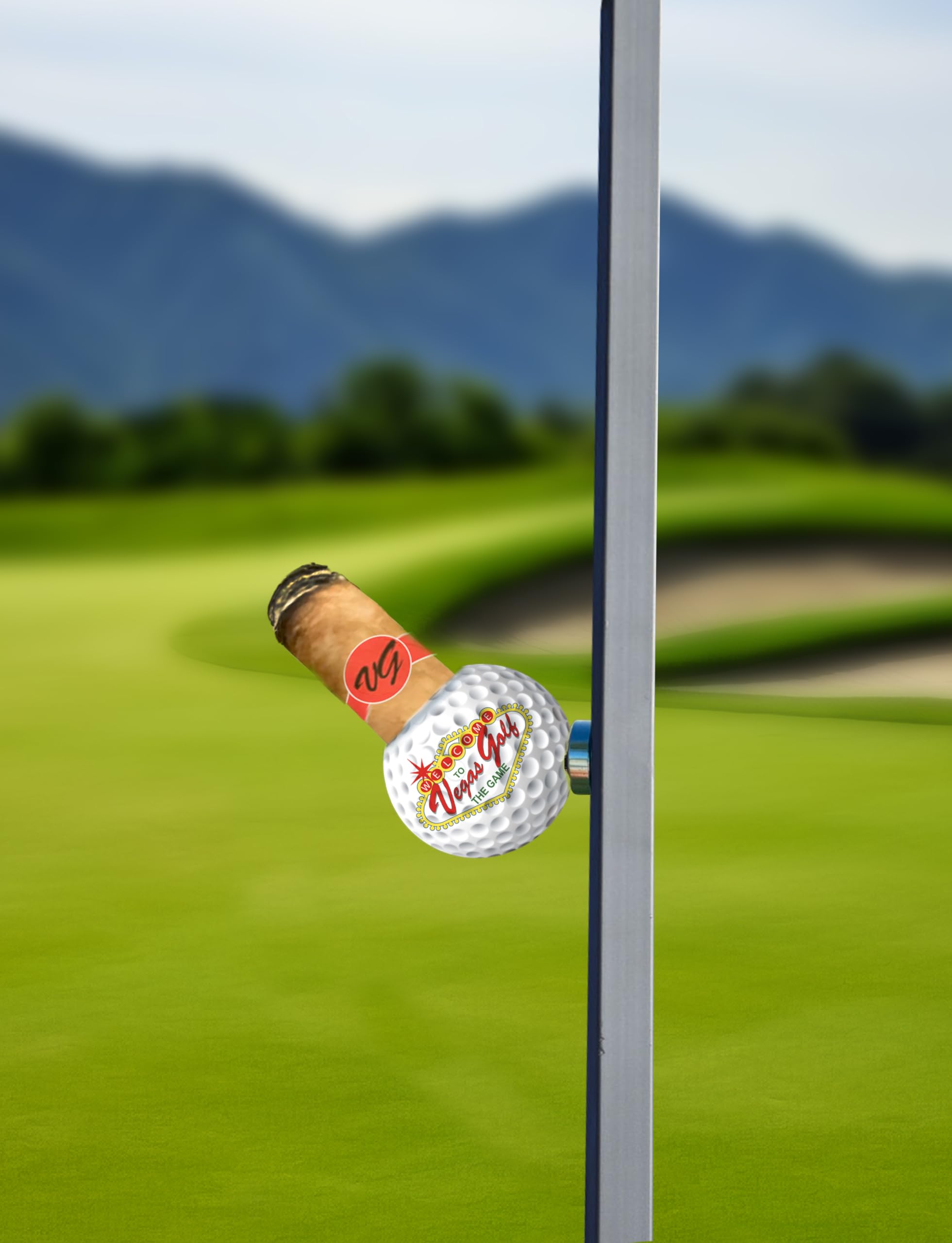 Premium Golf Ball Cigar Holder - Durable Stogie Stand for Golfers | Perfect for Golf Courses, Backyard BBQs & Outdoor Relaxation