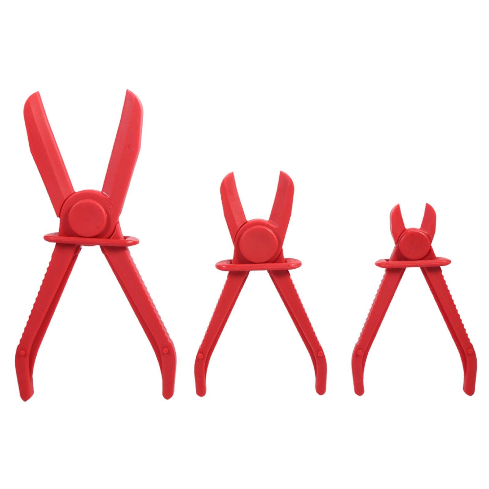 Flexible Hose Pliers Set - 3pc Nylon Clamp Tool for Brake Fuel Water Lines - DIY & Auto Repair
