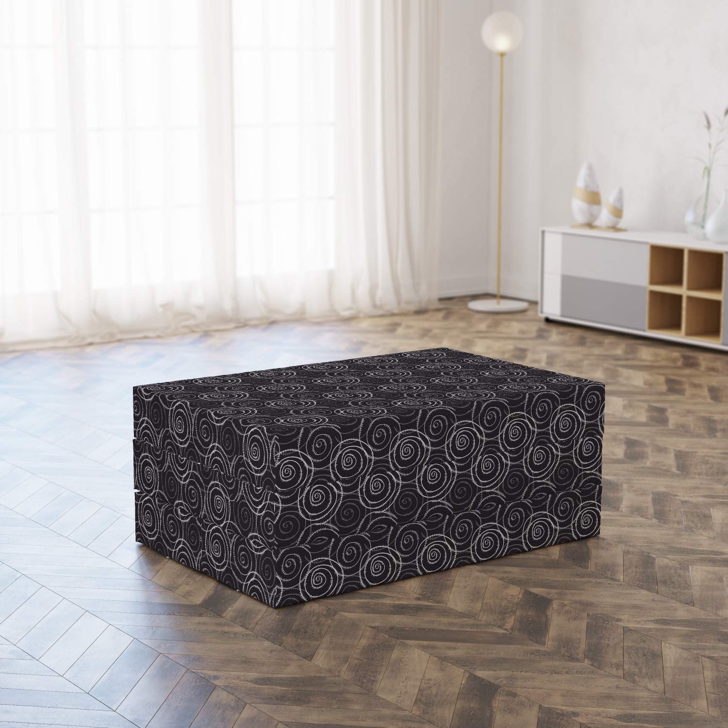 Ambesonne Modern Abstract Whirlpool Foldable Mattress, 74.8