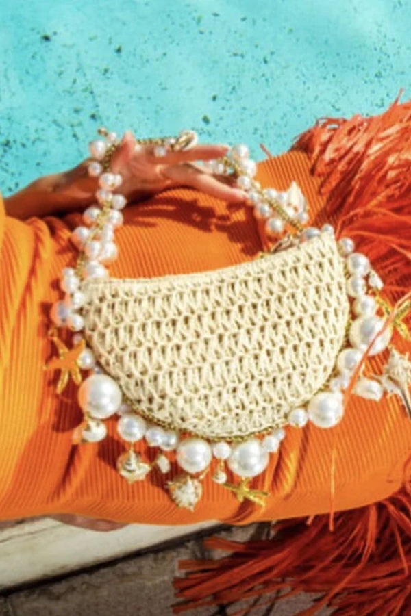 Stylish Versatile Pearl Conch Handbag for Women - Elegant Shell-Shaped Clutch Purse for Evening Parties, Weddings & Special Occasions