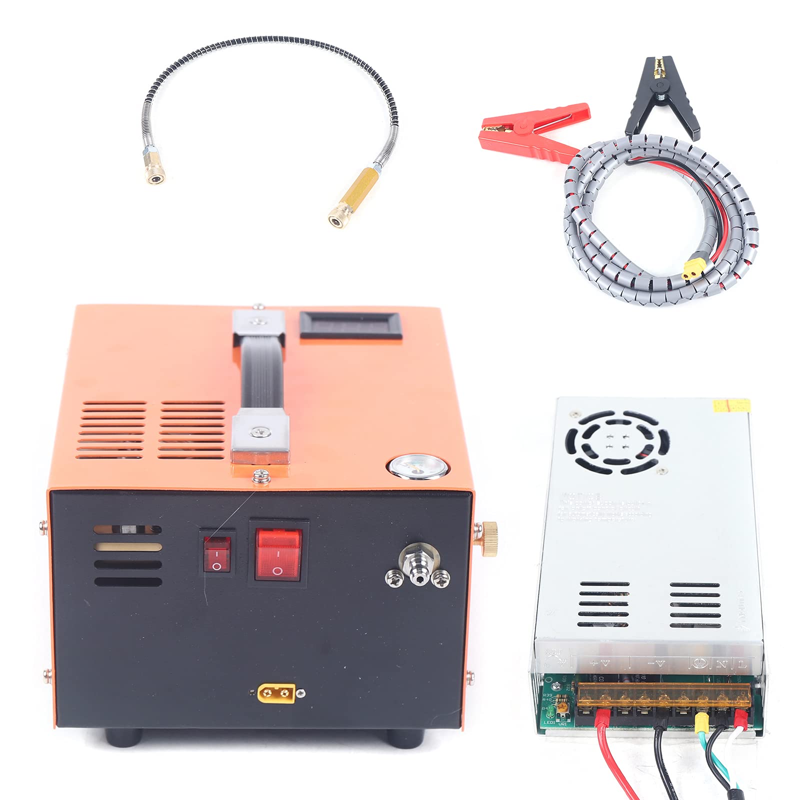TFCFL 4500 PSI High Pressure PCP Air Compressor Pump - Portable 12V Electric Air Compressor with 30Mpa Transformer for Paintball, Scuba Tanks & Air Rifles - Perfect for Outdoor Sports, Hunting & DIY Projects