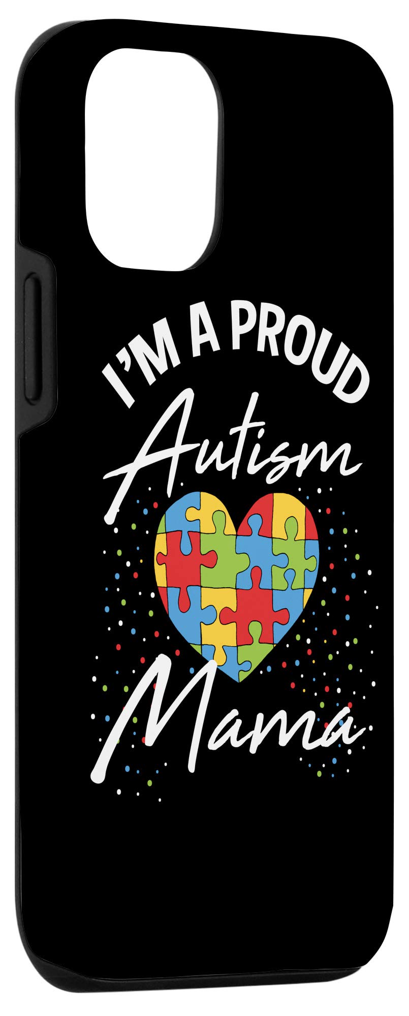 iPhone 12/12 Pro Autism Awareness Case - Puzzle Heart Design for Proud Moms | Cool Parent Gifts | Perfect for Autism Acceptance Month & Daily Use