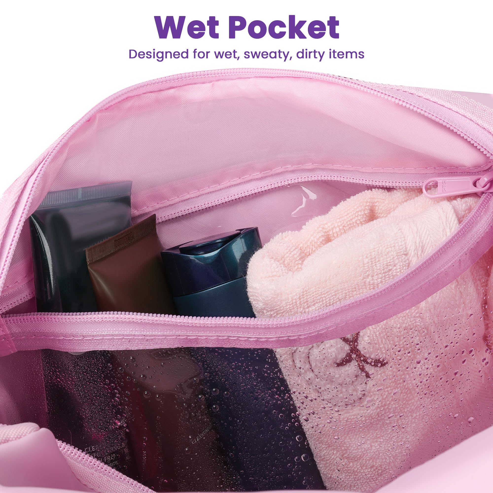 **KUKUPAK Small Gym Bag for Women - Waterproof Sports Duffel with Wet Compartment, Cute Pink Mini Workout Tote - Perfect for Gym, Yoga, Travel & Fitness**