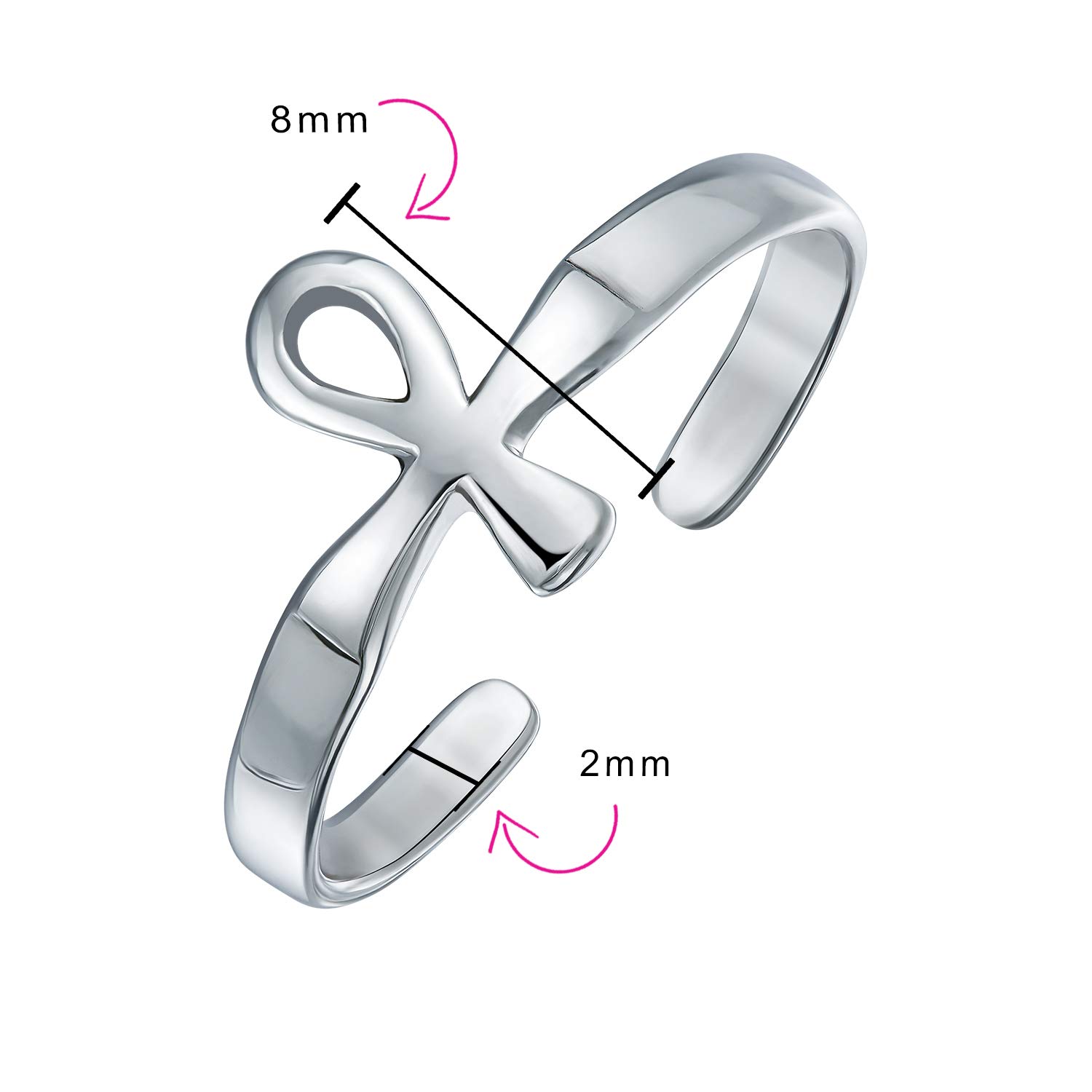 Ankh Cross Earrings for Women - .925 Sterling Silver Egyptian Drop Dangle Leverback Stud Earrings - Religious Jewelry & Christian Symbol of Life - Perfect for Church, Weddings, and Everyday Fashion