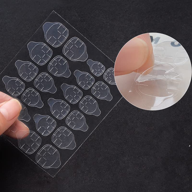 Buddy Jelly Trends Premium 24pcs Reusable Stick-on Nails Set - Easy Glue Tab Application, Unbreakable Fake Nails (BJT-JP727) | Perfect for Parties, Weddings & Daily Wear