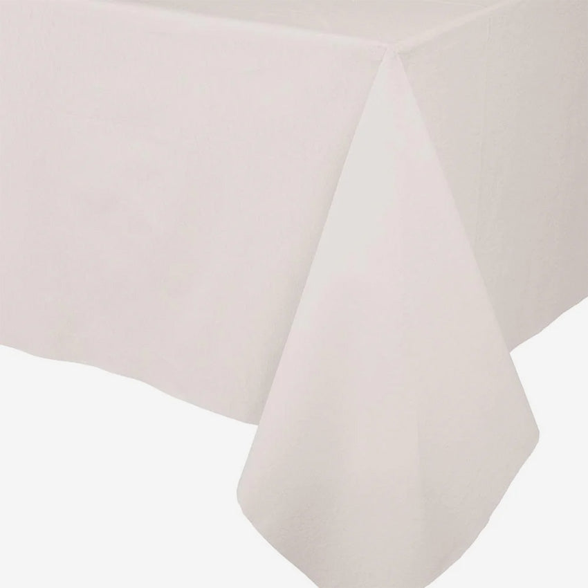 Caspari Premium Linen-Look Paper Table Cover - Ivory White - Elegant Dining, Parties & Events