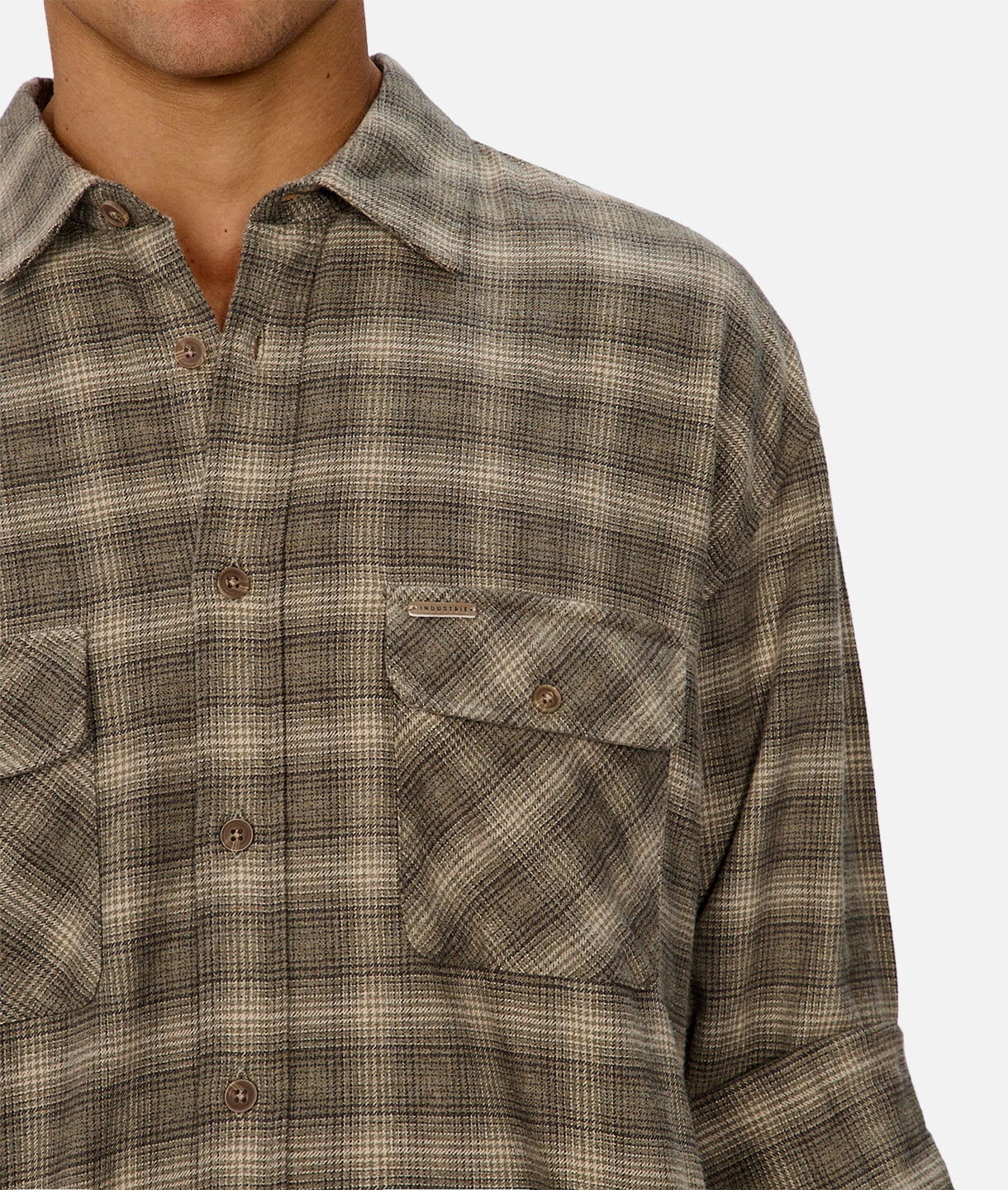 Cleveland Long Sleeve Shirt - Olive Green Combo | Comfortable Casual Wear for Men | Perfect for Outdoor Activities & Everyday Use