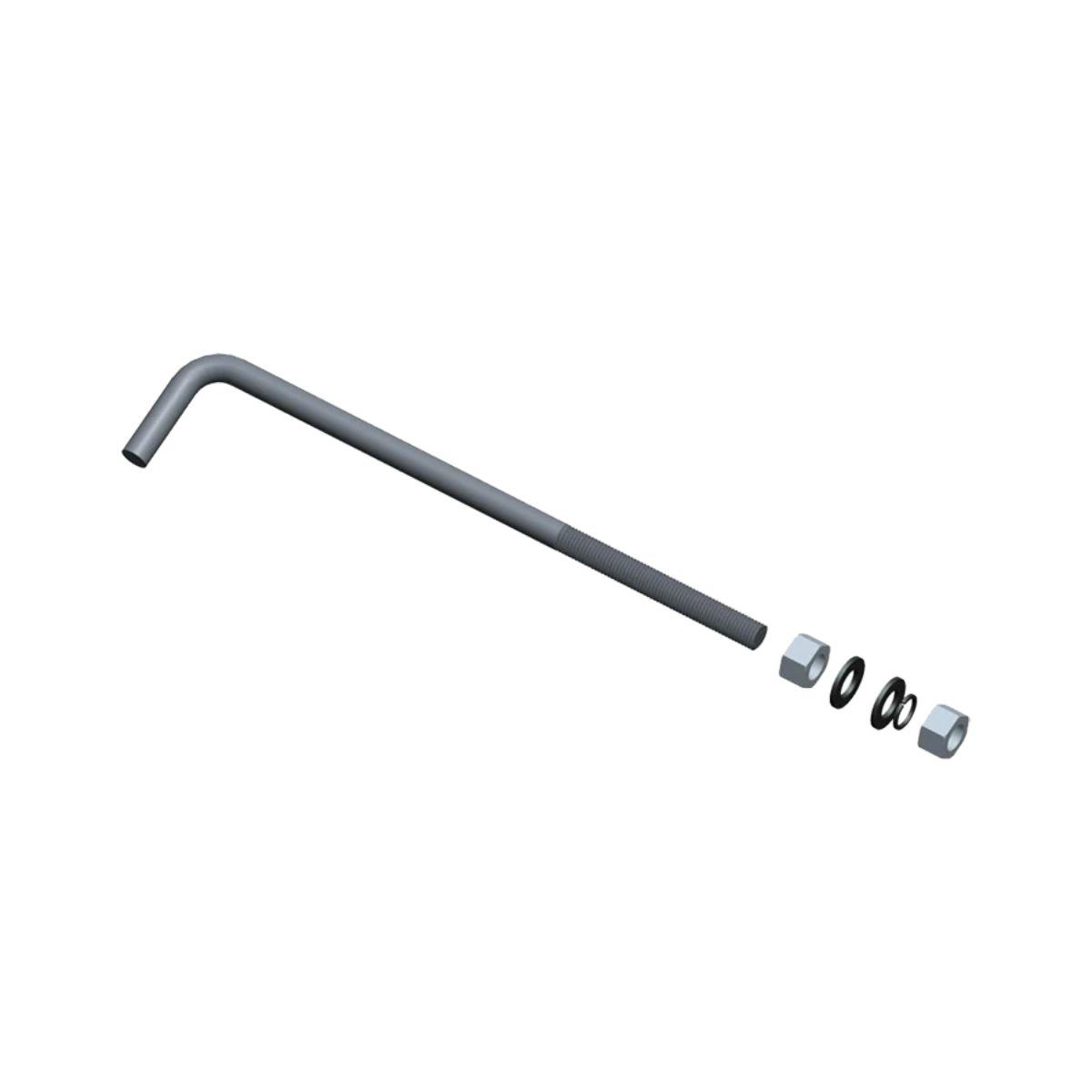 Sturdy Anchor Bolt Kit 1 x 36 for 5/6/7/8 Round & Square Poles - Secure Fence, Flagpole & Mailbox Posts in Concrete