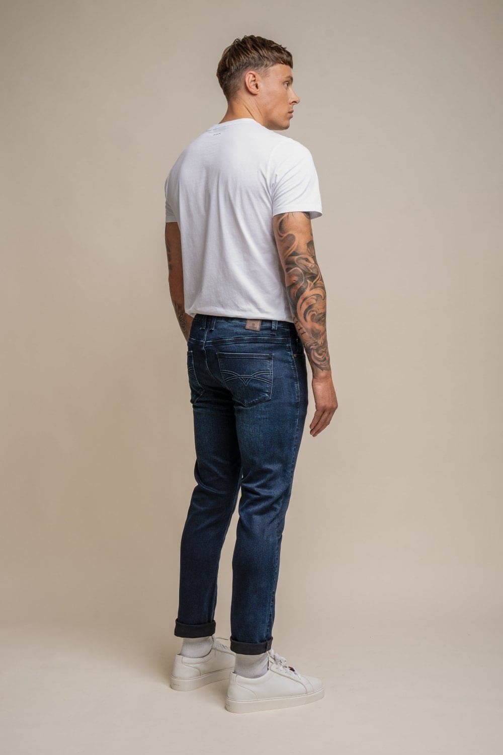 Cavani Milano Blue Denim Jeans for Men - Slim Fit Stretch Comfortable Jeans - Perfect for Casual Wear & Office Outfits