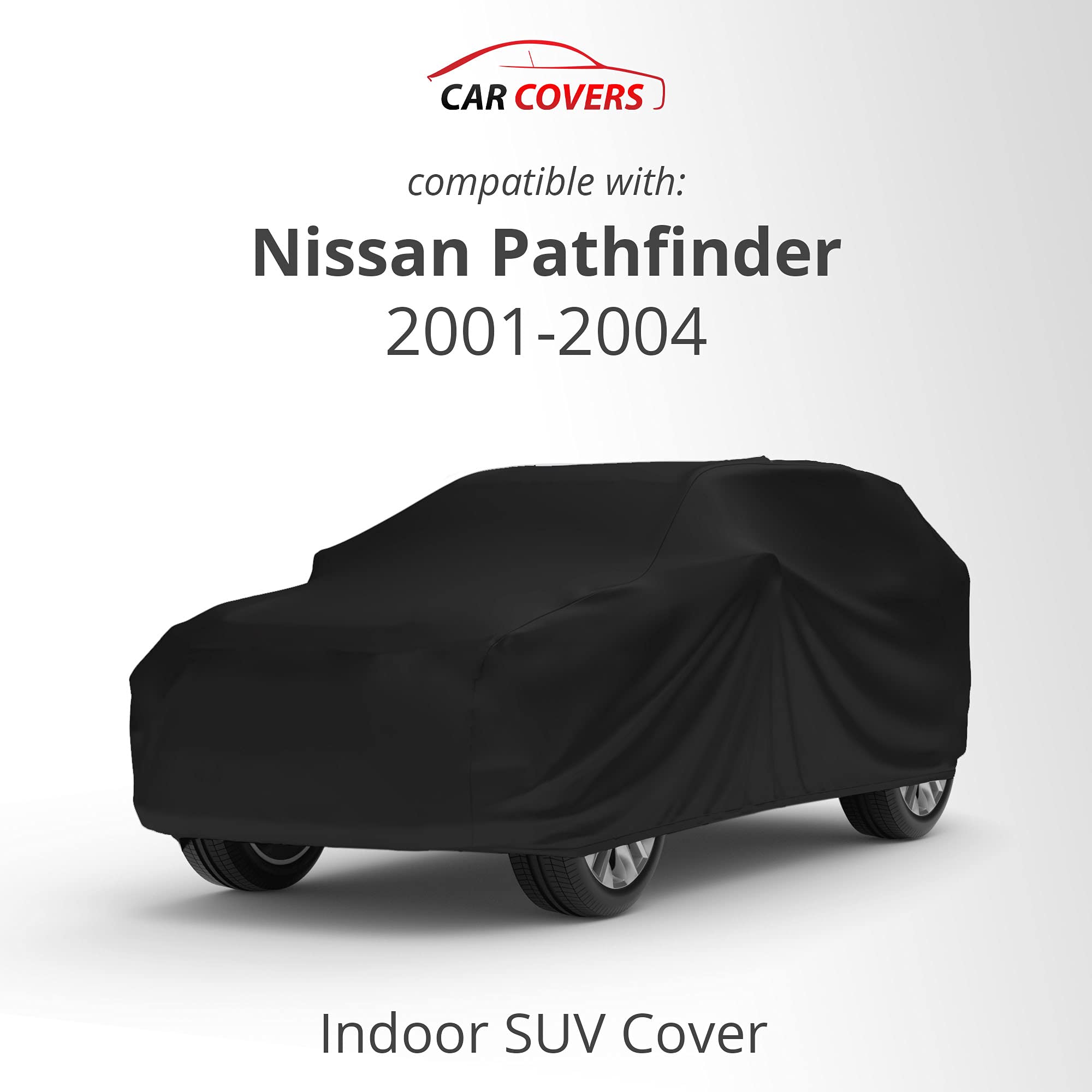Scratch Resistant Indoor SUV Car Cover for Nissan Pathfinder 2001-2004 - Black Satin Ultra Soft Material with Warranty | Perfect for Garage Storage & Vehicle Protection