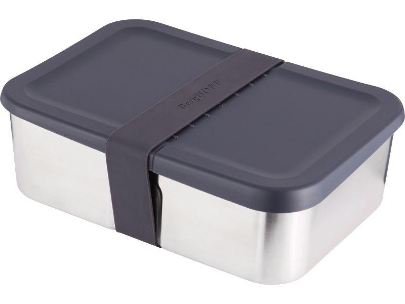 BergHOFF Essentials 3-Piece 18/10 Stainless Steel Lunch Box Set, 8.25 Inch - BPA-Free, Leak-Proof Food Containers for Office, School & Picnic Lunch Storage